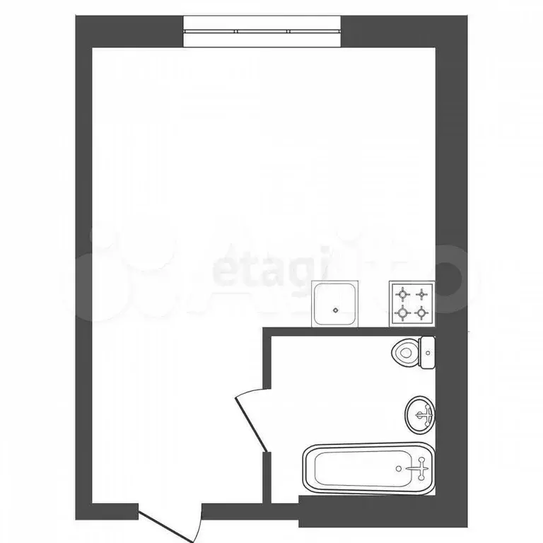 Квартира-студия, 17,5 м, 2/5 эт. - Фото 0