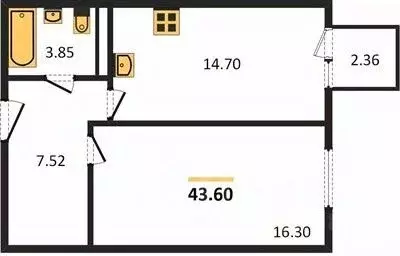 1-к кв. Крым, Евпатория ул. 60 лет ВЛКСМ, 31/1 (43.6 м) - Фото 1