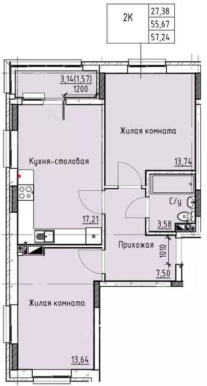 2-к кв. Ростовская область, Батайск ул. Талалихина (57.24 м) - Фото 0