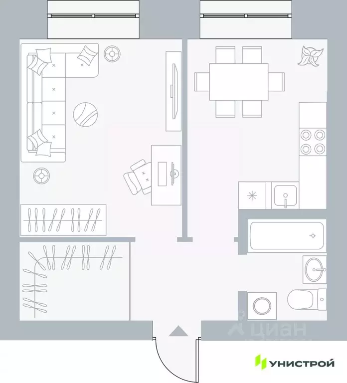 1-к кв. Пермский край, Пермь Рионская ул., 4А (38.18 м) - Фото 1