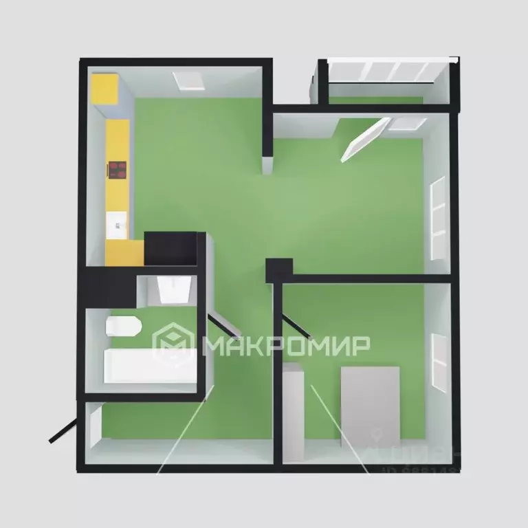 2-к кв. Челябинская область, Челябинск ул. Героя России А.В. Яковлева, ... - Фото 1