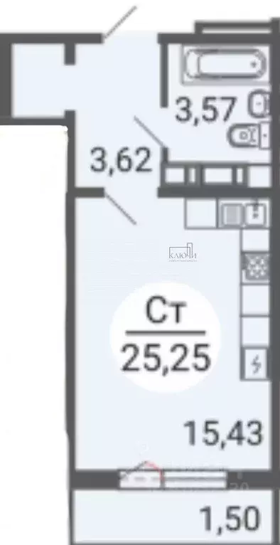 Студия Челябинская область, Магнитогорск просп. Ленина, 114 (25.25 м) - Фото 2