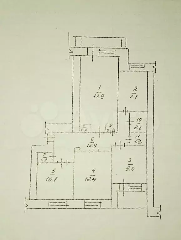 4-к. квартира, 79,2 м, 1/3 эт. - Фото 0