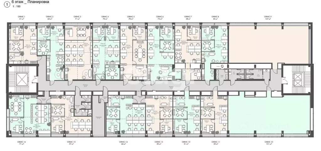 Офис в Москва проезд 3-й Марьиной рощи, 40С1 (57 м) - Фото 2