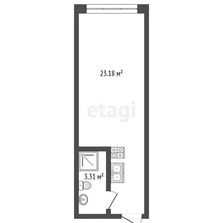 Квартира-студия: Санкт-Петербург, улица Салова, 61 (26 м) - Фото 0