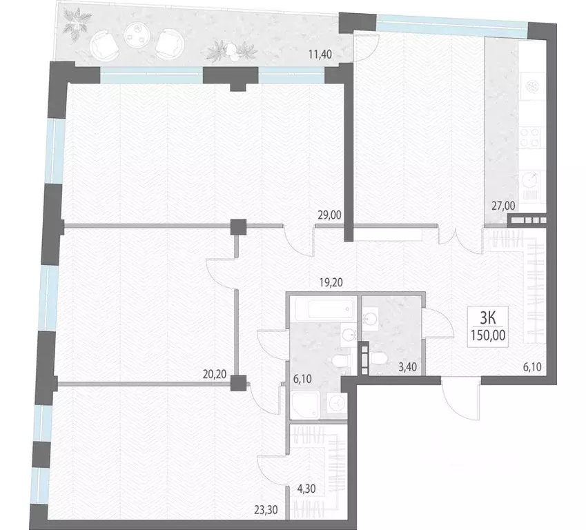 3-к кв. Свердловская область, Екатеринбург ул. Первомайская, 7 (150.0 ... - Фото 1