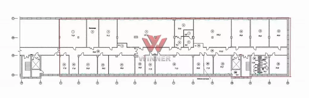 Офис в Нижегородская область, Нижний Новгород ул. Бекетова, 13Ж (1144 ... - Фото 2