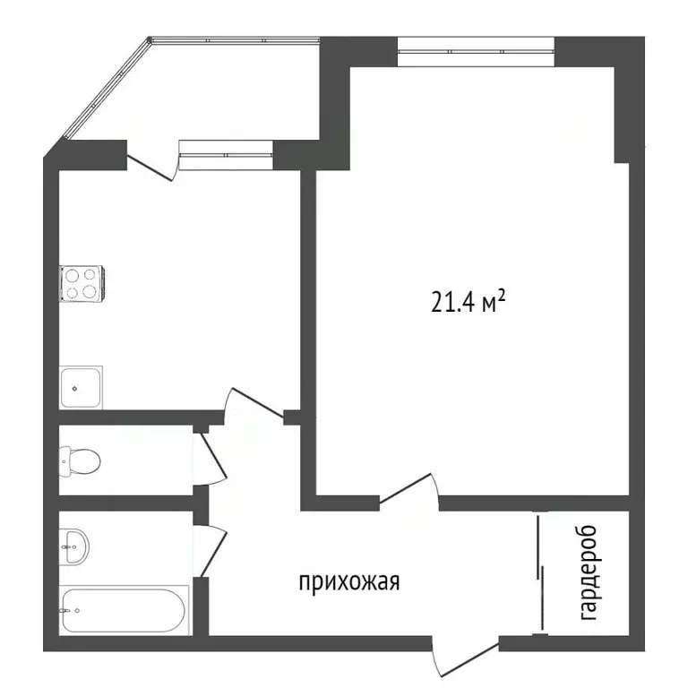 1-к кв. Ханты-Мансийский АО, Сургут ул. Лермонтова, 3 (44.1 м) - Фото 1