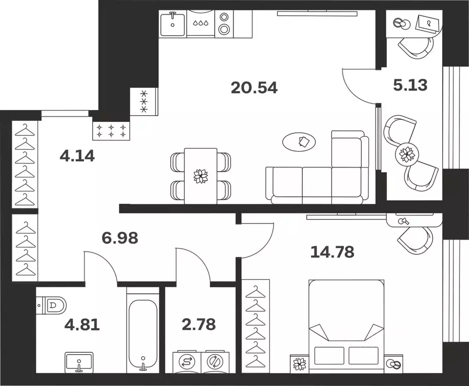 1-к кв. Тульская область, Тула ул. Болотникова, 4 (59.16 м) - Фото 1
