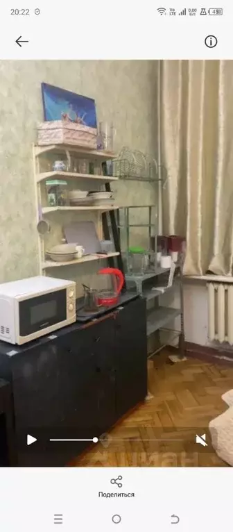 Комната Москва Новая Басманная ул., 31С1 (18.0 м) - Фото 1