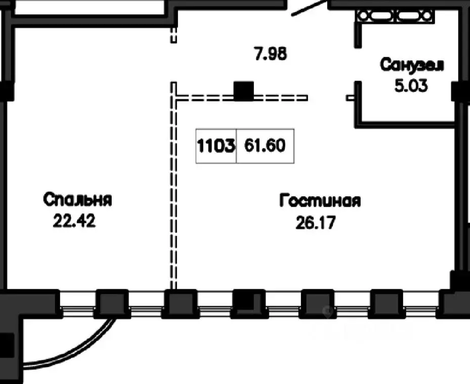 2-к кв. Омская область, Омск ул. Маршала Жукова, 156 (63.1 м) - Фото 0