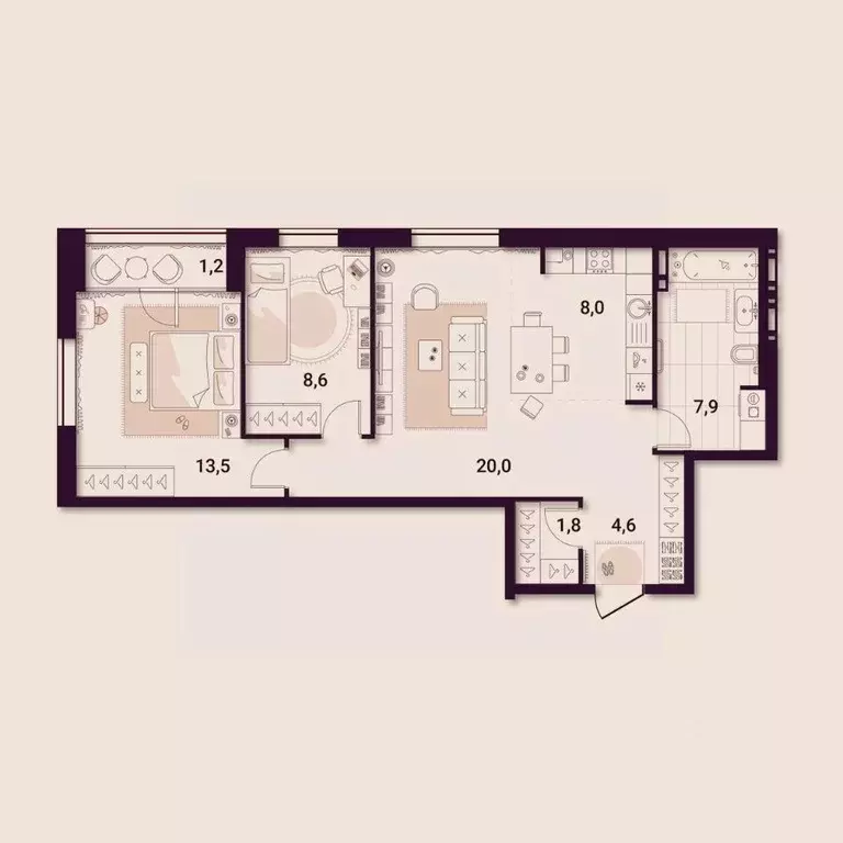 2-к кв. Приморский край, Артем ул. Куйбышева, 11А (65.61 м) - Фото 1