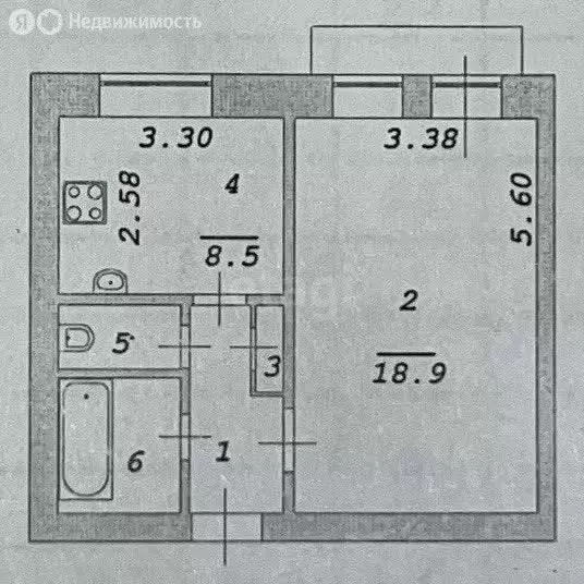 1-комнатная квартира: Ангарск, квартал Б, 18 (36 м) - Фото 1