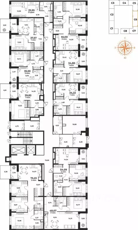 2-к кв. Хабаровский край, Хабаровск Брянский пер. (48.07 м) - Фото 2