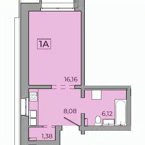 1-к кв. Иркутская область, Иркутск Байкальская ул., 89 (46.4 м) - Фото 0