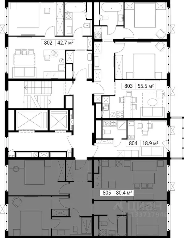 3-к кв. Московская область, Ленинский городской округ, д. Сапроново, ... - Фото 1