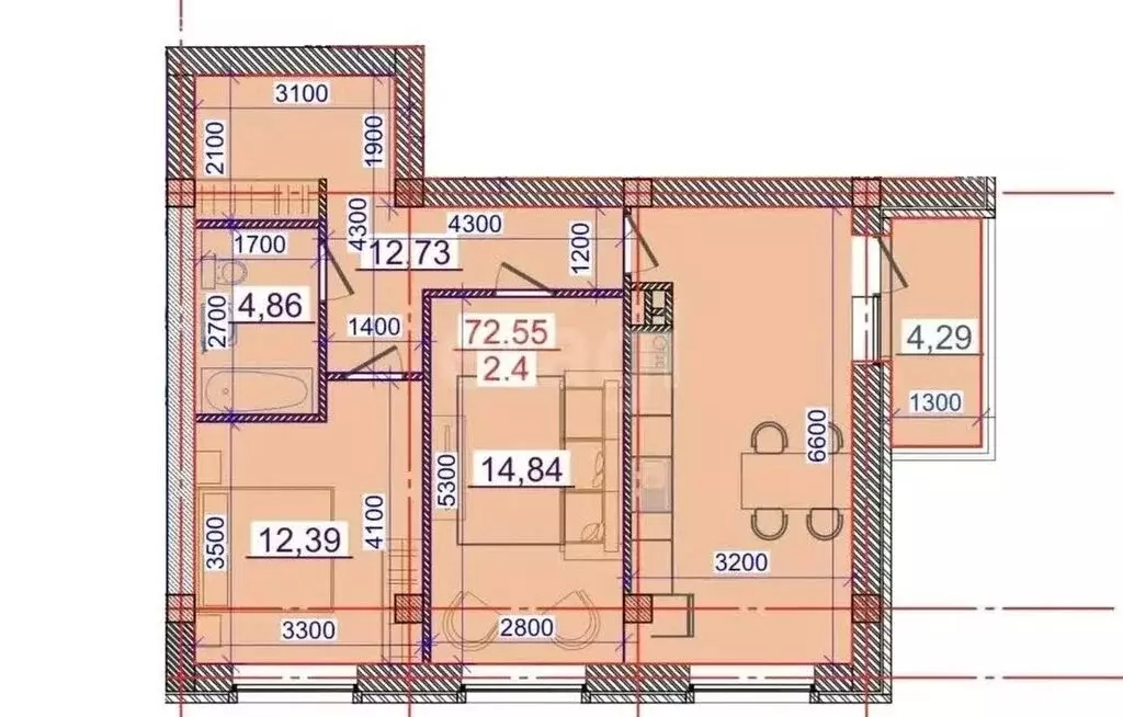 2-комнатная квартира: Владикавказ, улица Сады Шалдона, 63 (72.2 м) - Фото 1