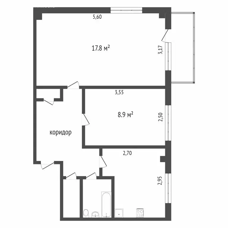 2-комнатная квартира: Улан-Удэ, улица Пушкина, 35А (49.5 м) - Фото 0