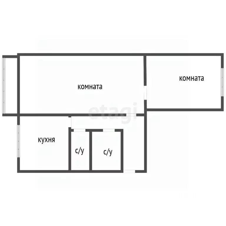 2-к кв. Воронежская область, Воронеж ул. Космонавта Комарова, 5 (44.1 ... - Фото 2