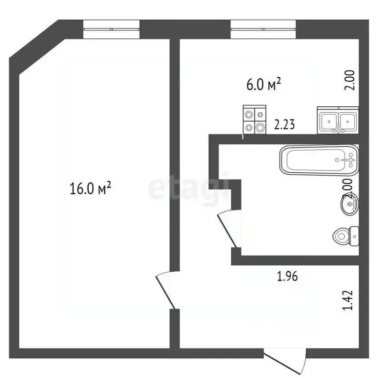 1-к кв. Камчатский край, Петропавловск-Камчатский Уссурийская ул., 6 ... - Фото 2