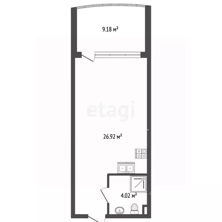 Студия Крым, Алушта муниципальный округ, с. Виноградное ул. Сусловой, ... - Фото 1