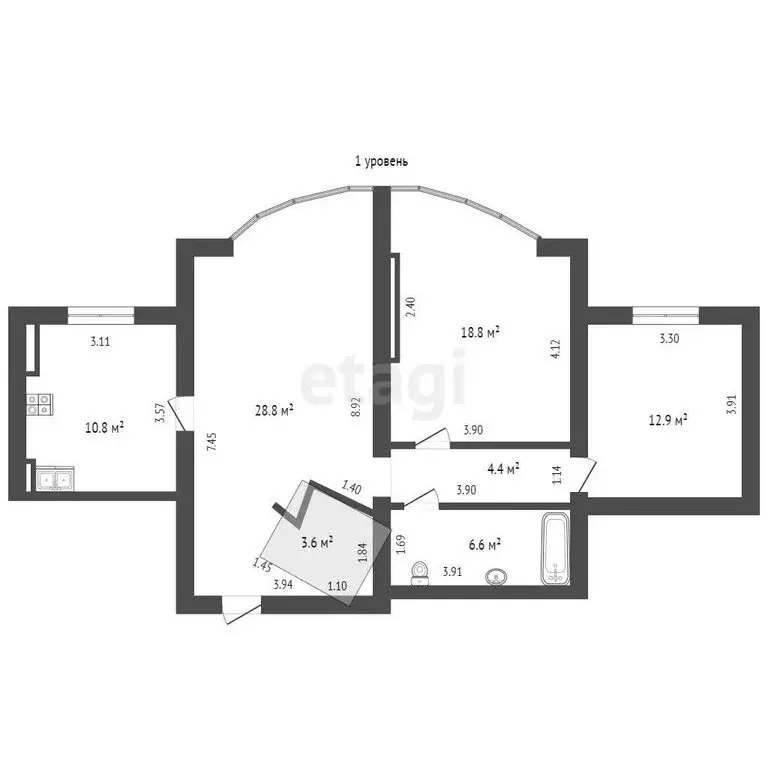 3-комнатная квартира: Светлогорск, улица Горького, 6А (168.9 м) - Фото 1