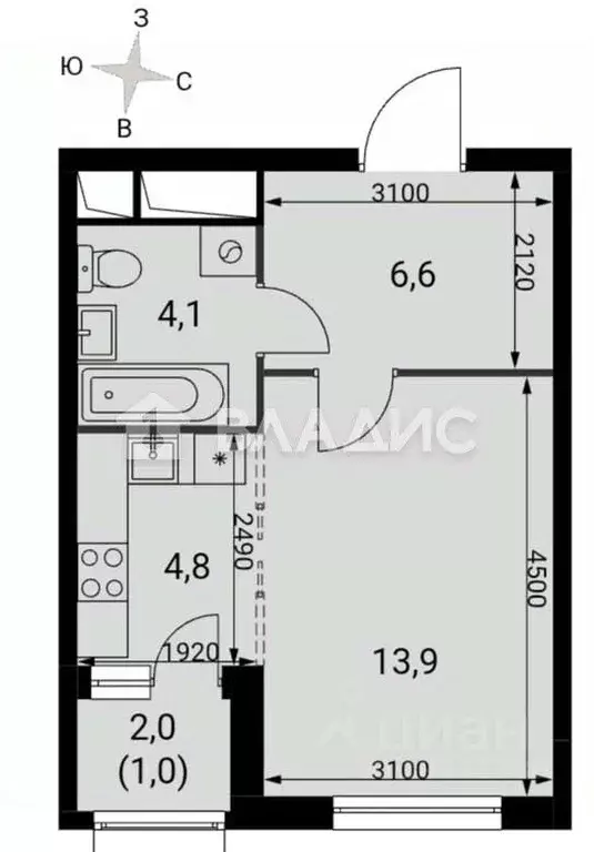 Студия Московская область, Ленинский городской округ, пос. Развилка ... - Фото 2