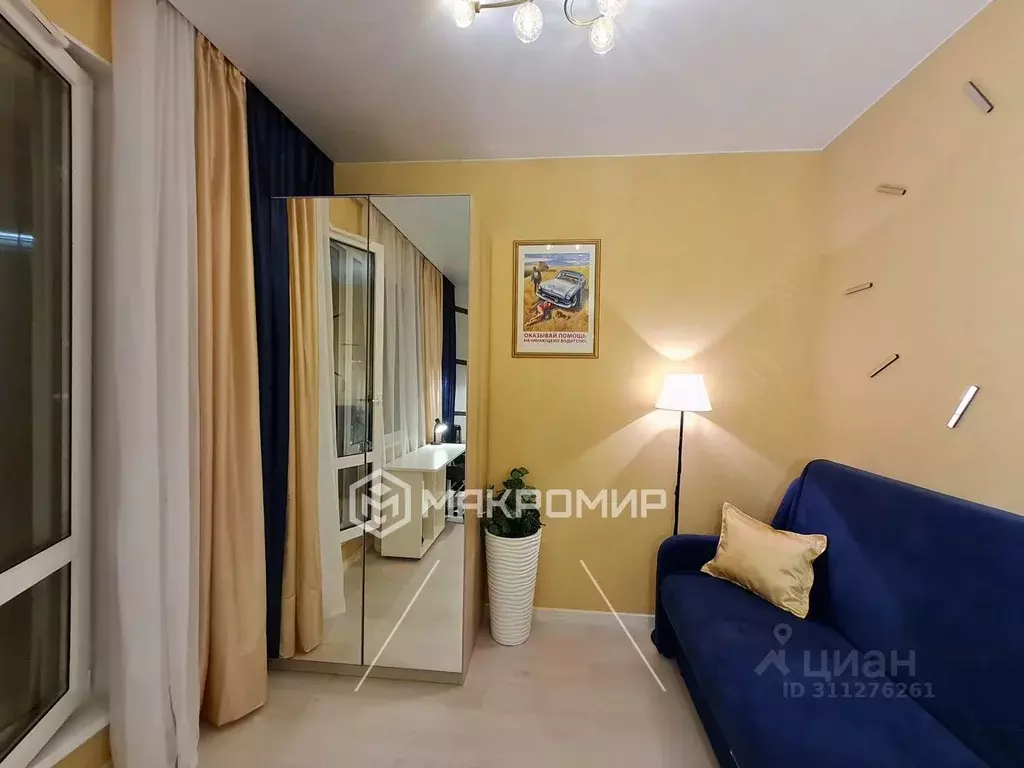 Студия Санкт-Петербург ул. Типанова, 23с1 (23.0 м) - Фото 1