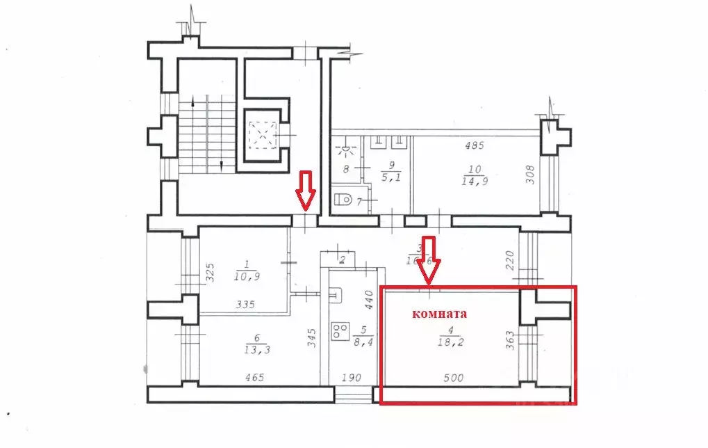 Комната Новосибирская область, Новосибирск Советская ул., 49А (18.0 м) - Фото 2