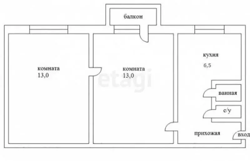 2-комнатная квартира: Михайловск, улица Ленина, 169А (36.5 м) - Фото 1