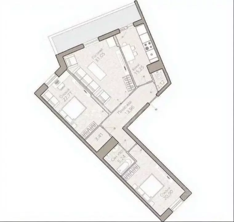 3-к кв. Татарстан, Казань Чистопольская ул., 86/10 (119.0 м) - Фото 1