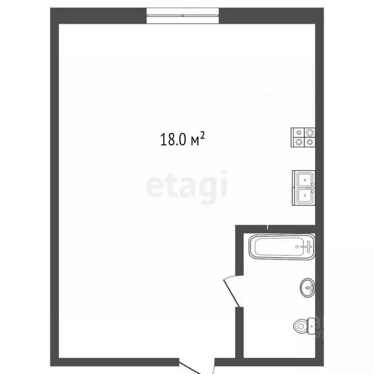 Студия Самарская область, Самара Советская ул., 37 (18.0 м) - Фото 1