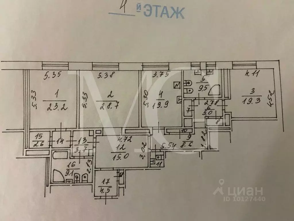 3-к кв. Москва Ксеньинский пер., 3 (160.0 м) - Фото 1