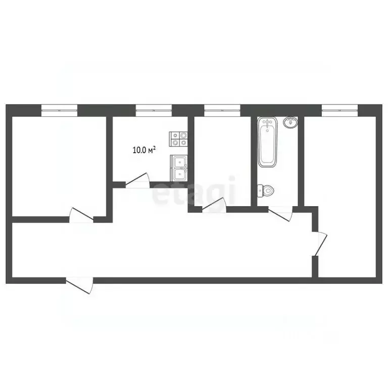 3-к кв. Псковская область, Печоры ул. Мелиораторов, 7А (81.5 м) - Фото 2