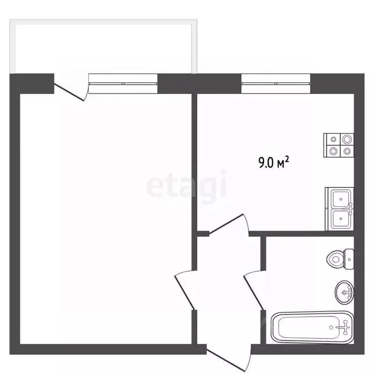 1-к кв. Ставропольский край, Пятигорск ул. Ермолова (37.0 м) - Фото 2