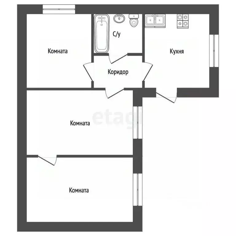 Дом в Крым, Черноморское пгт ул. Озерная (67 м) - Фото 2