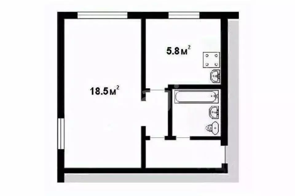 1-к кв. Курганская область, Курган пос. Керамзитный, 2 (29.5 м) - Фото 2