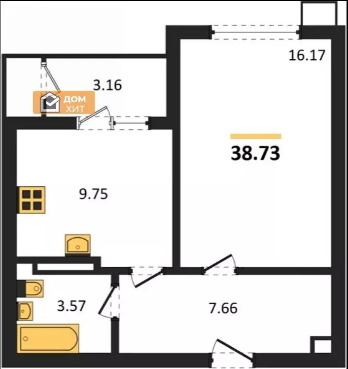 1-комнатная квартира: Евпатория, улица Чапаева, 28Г (38.73 м) - Фото 1