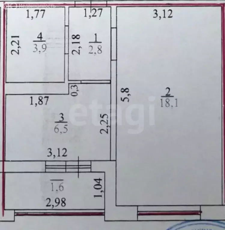 1-комнатная квартира: Оренбург, Планерная улица, 11 (31.3 м) - Фото 0