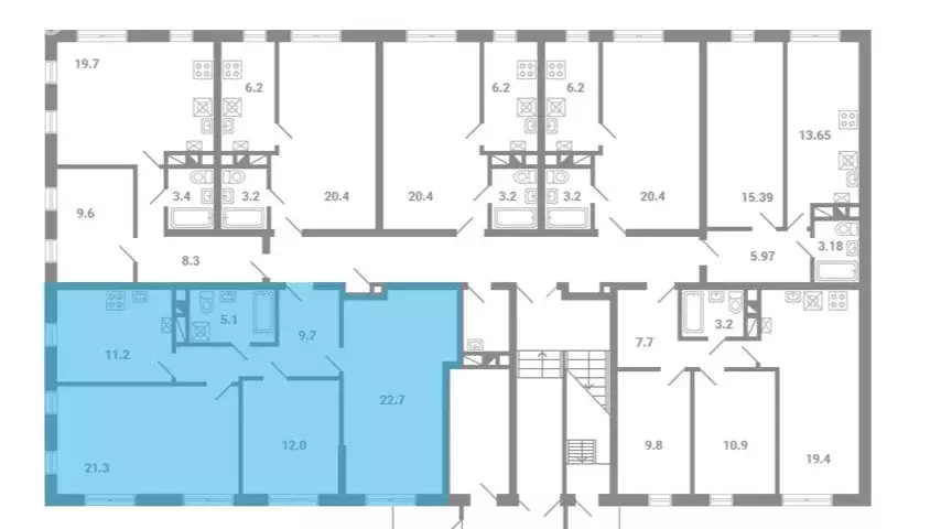 3-комнатная квартира: посёлок Мещерино, улица 4-й квартал, 18 (82 м) - Фото 2