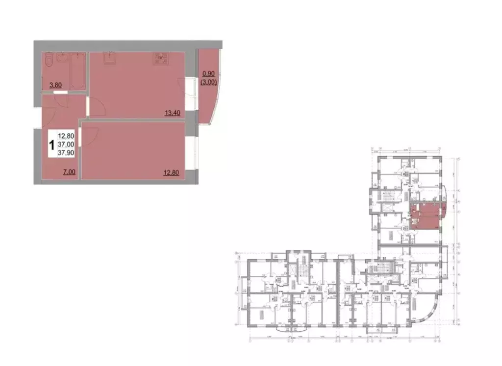 Продаётся 1-к квартира, 45.3 м - Фото 1