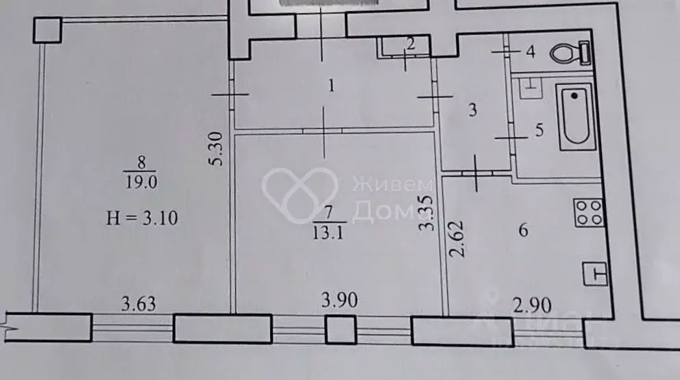 2-к кв. Волгоградская область, Волгоград просп. Имени В.И. Ленина, 199 ... - Фото 2