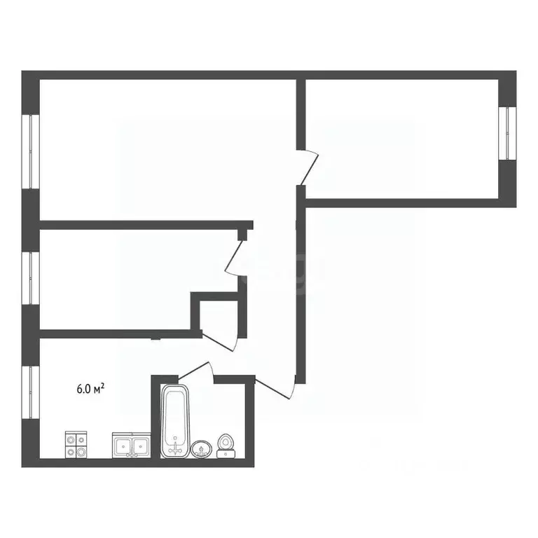 3-к кв. Камчатский край, Петропавловск-Камчатский Солнечная ул., 1/1 ... - Фото 2