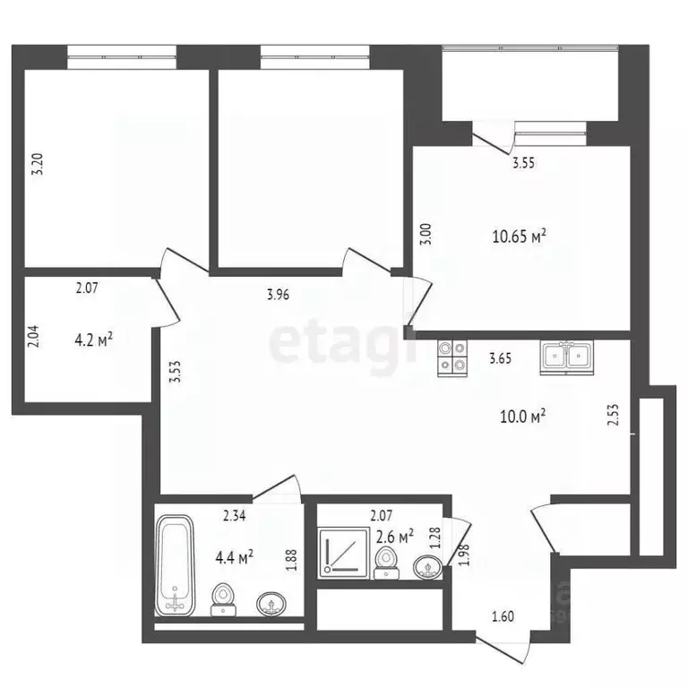 3-к кв. Москва бул. Братьев Весниных, 2 (71.0 м) - Фото 1