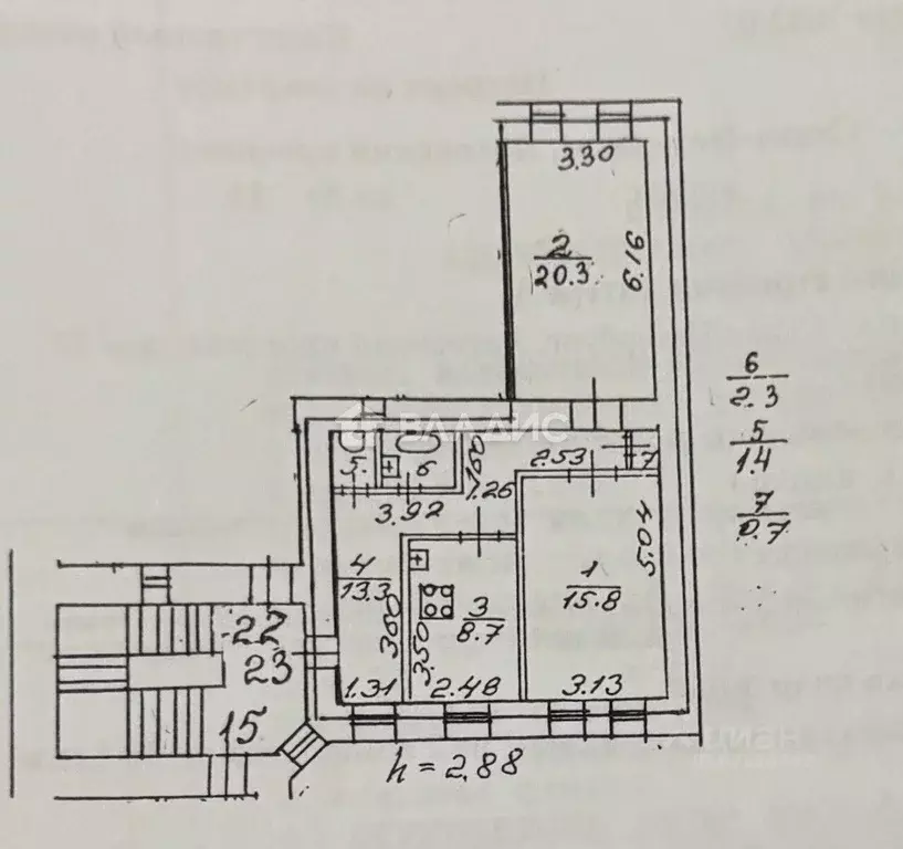 2-к кв. Санкт-Петербург Лиговский просп., 72 (62.5 м) - Фото 2