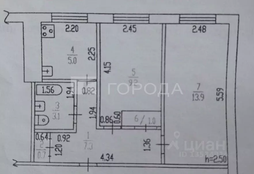 2-к кв. Алтайский край, Барнаул ул. Чихачева, 12/2 (40.2 м) - Фото 1