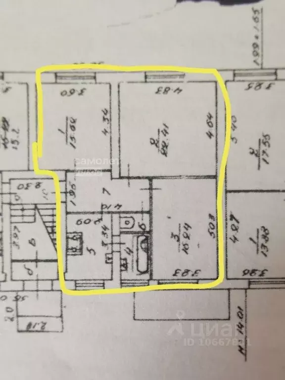 3-к кв. Московская область, Подольск Литейная ул., 11А (72.7 м) - Фото 2