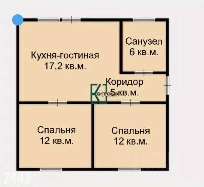 Дом в Краснодарский край, Абинск Азовская ул. (52 м) - Фото 1