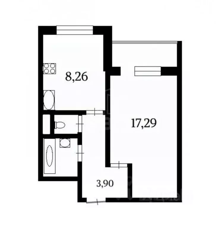 1-к кв. Санкт-Петербург Удельный просп., 35 (43.0 м) - Фото 1