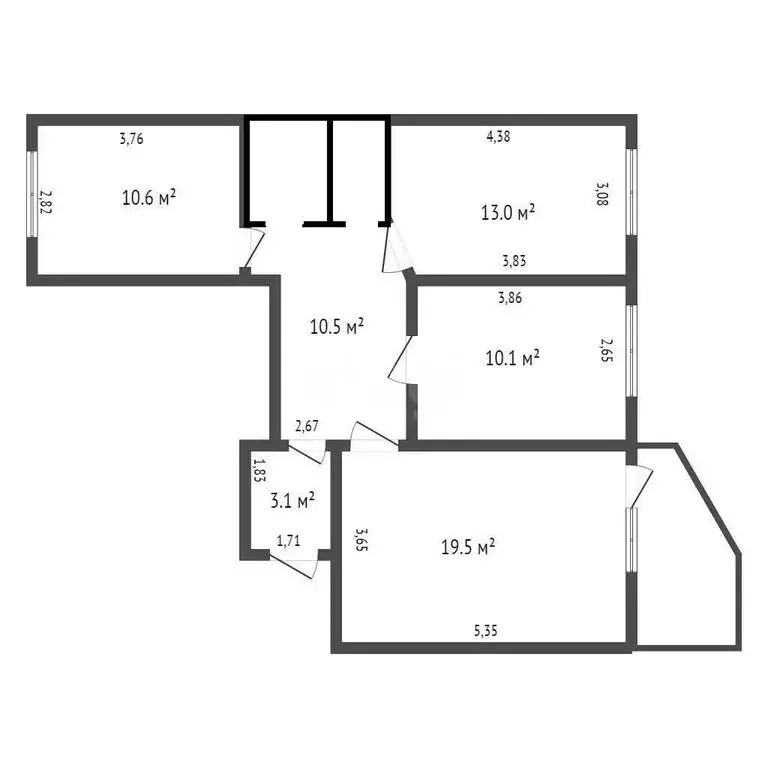 3-комнатная квартира: Воронеж, улица Кирова, 10 (74 м) - Фото 1